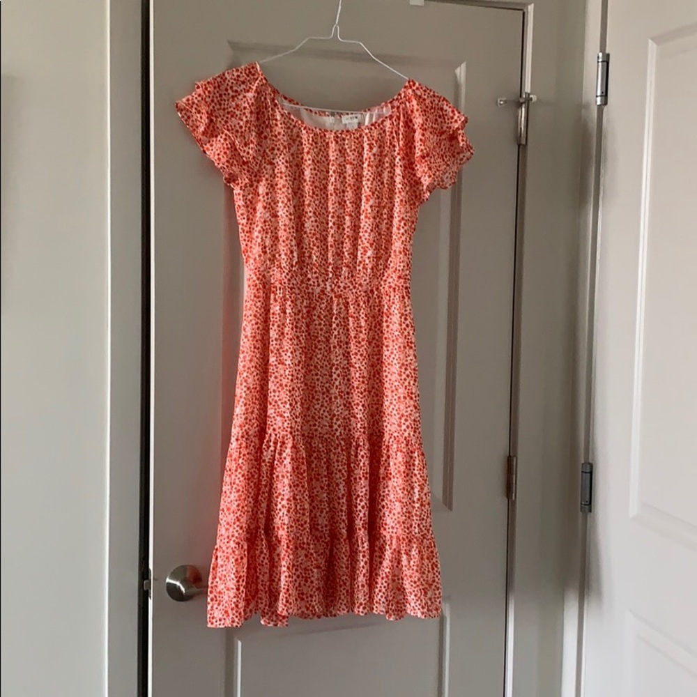 Jcrew red flower dress